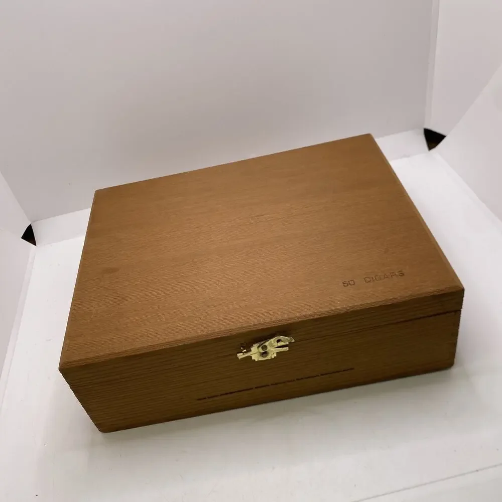 Wm Allen Wooden Cigar Box Vintage